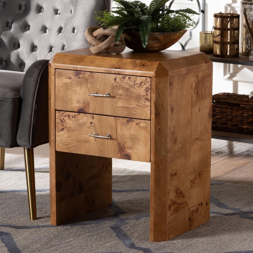 bali & pari - Nebu Nightstand in Mappa Burl - SVN-1311-Natural Burl-Nebu-NS view 8