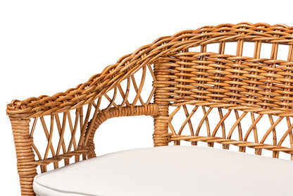 bali & pari - Nella Dining Bench - Nella-Natural/Light Honey Rattan-2PC Bench Set view 4