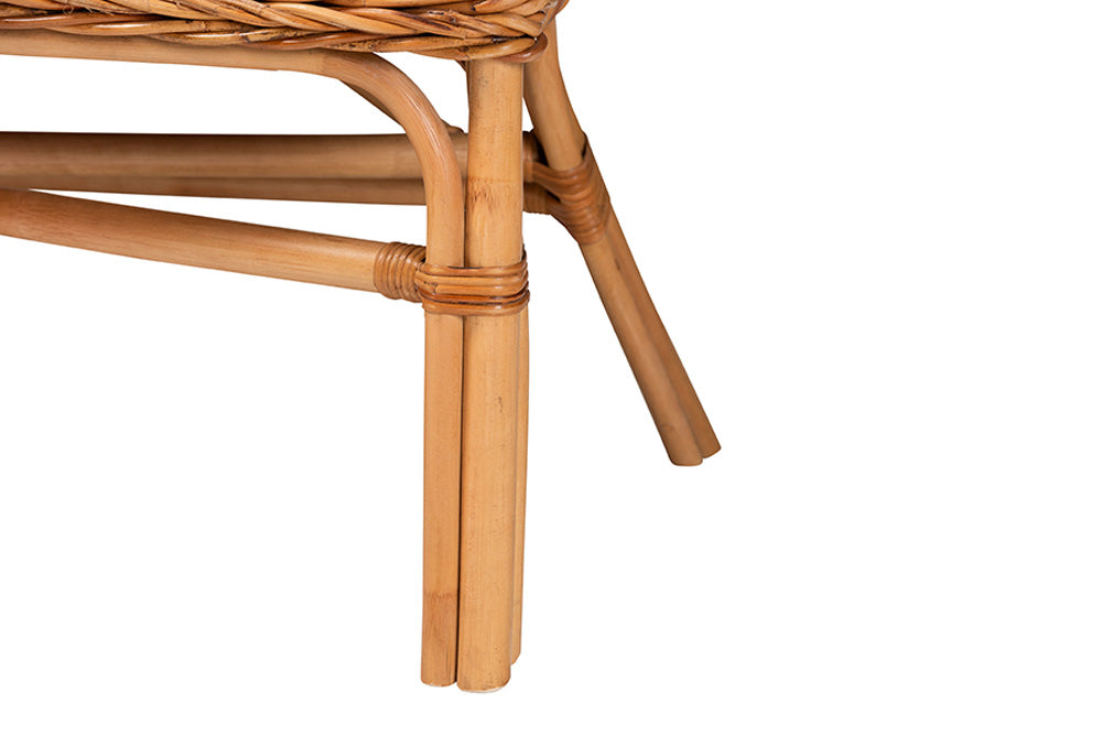 bali & pari - Nella Dining Bench - Nella-Natural/Light Honey Rattan-2PC Bench Set view 6