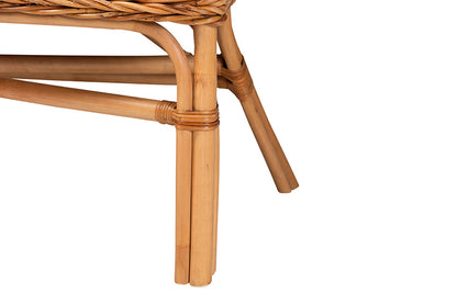 bali & pari - Nella Dining Bench - Nella-Natural/Light Honey Rattan-2PC Bench Set view 6