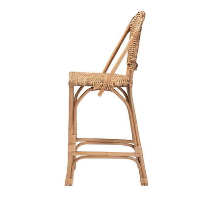 bali & pari - Neola Bar Stool in Natural Brown - 12736-Rattan-BS view 3