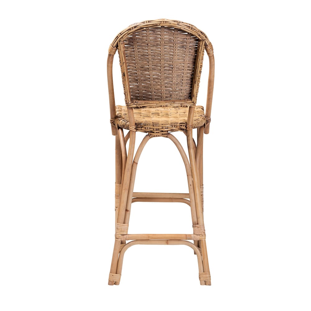 bali & pari - Neola Bar Stool in Natural Brown - 12736-Rattan-BS view 4