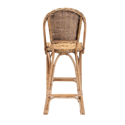 bali & pari - Neola Bar Stool in Natural Brown - 12736-Rattan-BS view 4