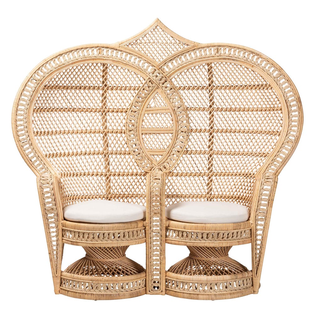bali & pari - Nerita Chair in White/Natural Brown - WS044-Natural Rattan-CC view 2