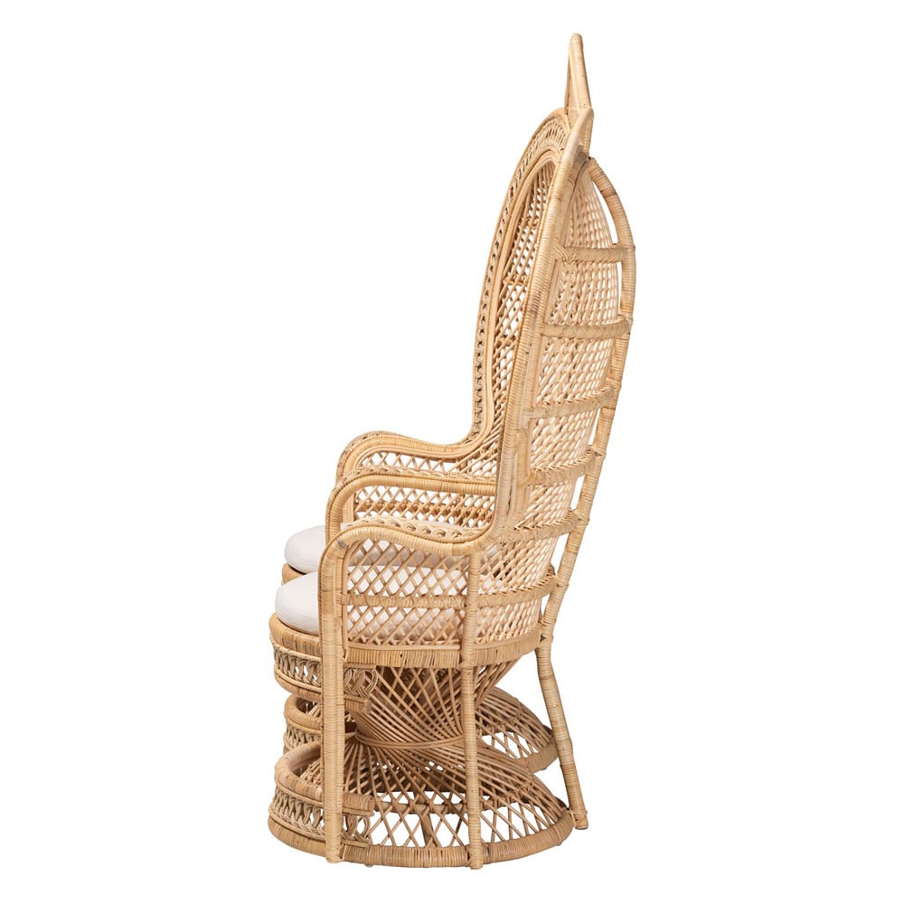 bali & pari - Nerita Chair in White/Natural Brown - WS044-Natural Rattan-CC view 3