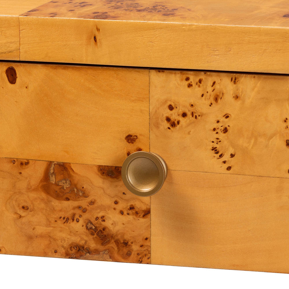 bali & pari - Netra Console Table in Light Mappa Burl - KL-1572-Natural Burl Op1-Ebony-3DW-Console Table-BOXED view 6