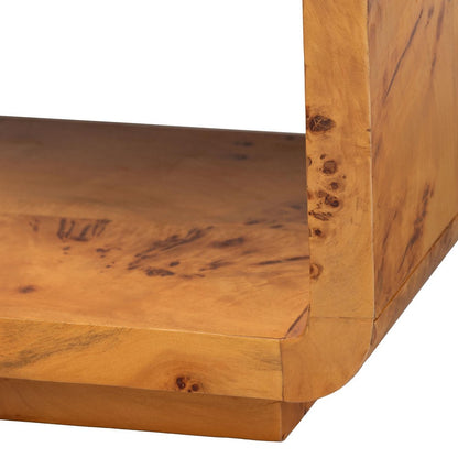 bali & pari - Netra Console Table in Light Mappa Burl - KL-1572-Natural Burl Op1-Ebony-3DW-Console Table-BOXED view 7