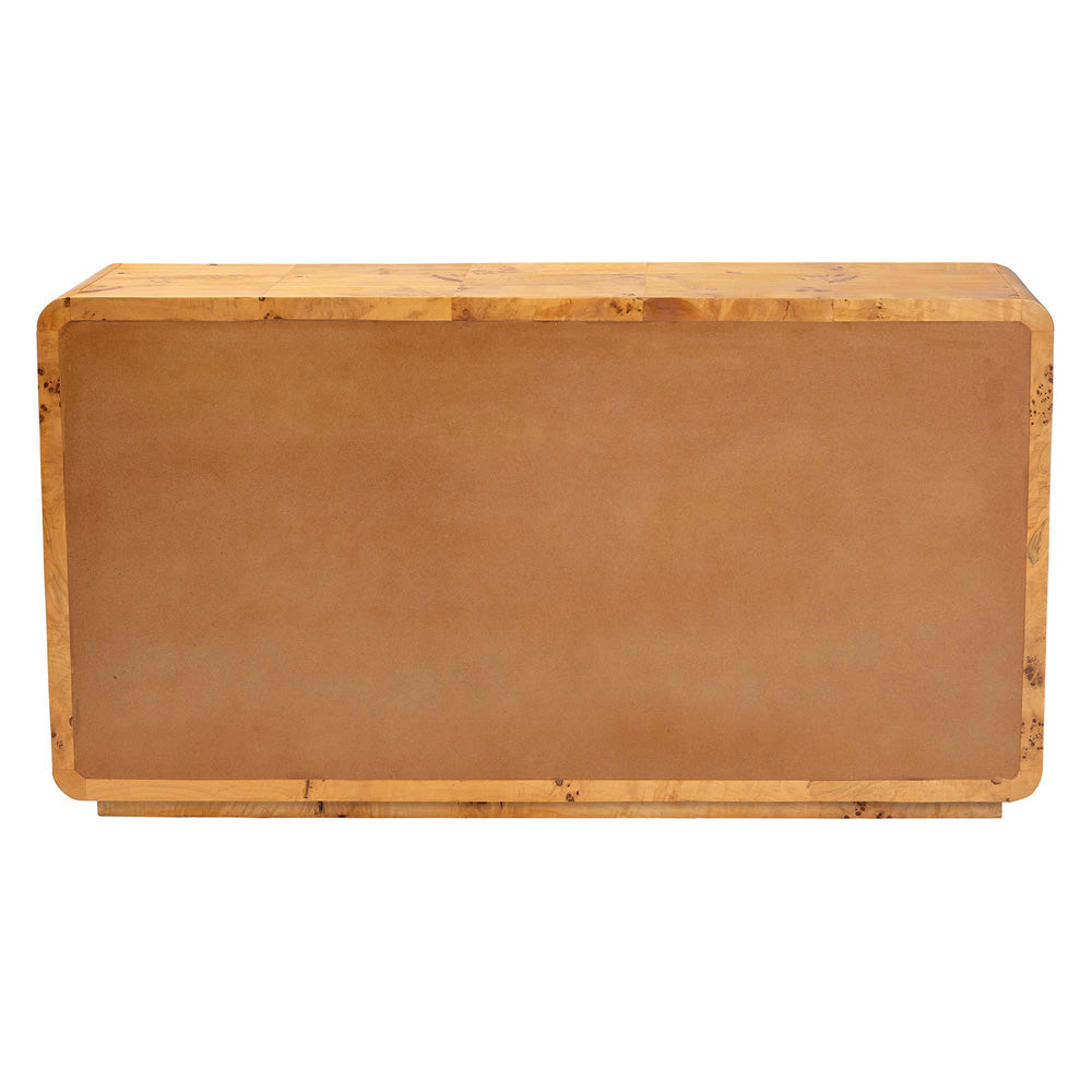 bali & pari - Netra Dresser in Light Mappa Burl - KL-1571-Natural Burl Op1-Ebony-6DW-Dresser-BOXED view 5