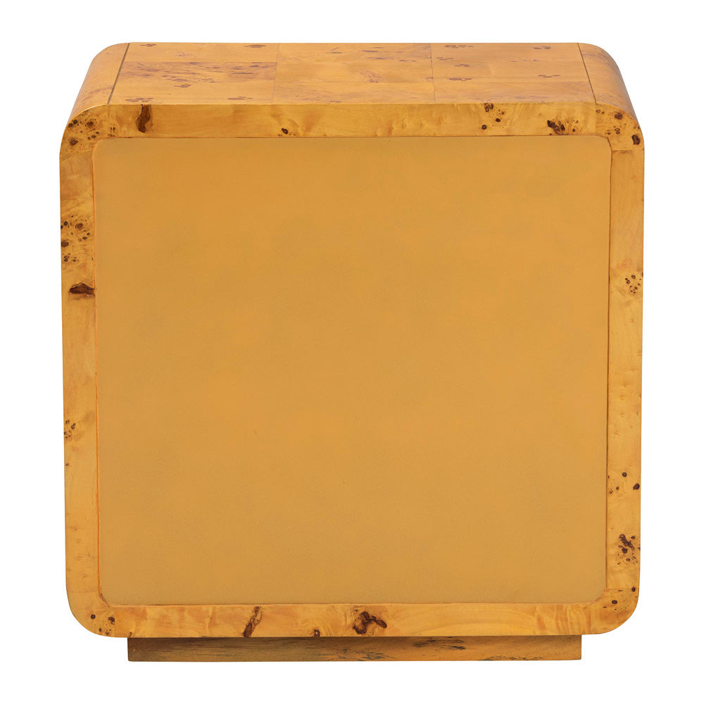 bali & pari - Netra Nightstand in Light Mappa Burl - KL-1569-Natural Burl Op1-Ebony-3DW-NS-BOXED view 5
