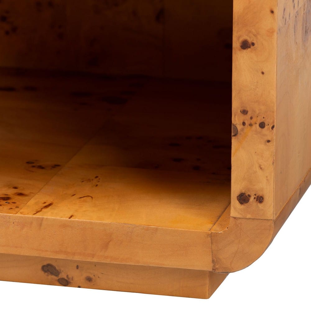 bali & pari - Netra Nightstand in Light Mappa Burl - KL-1570-Natural Burl Op1-Ebony-NS-BOXED view 7