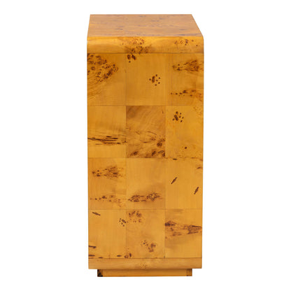 bali & pari - Netra Storage Cabinet in Light Mappa Burl - KL-1573-Natural Burl Op1-Ebony-Sideboard-BOXED view 4