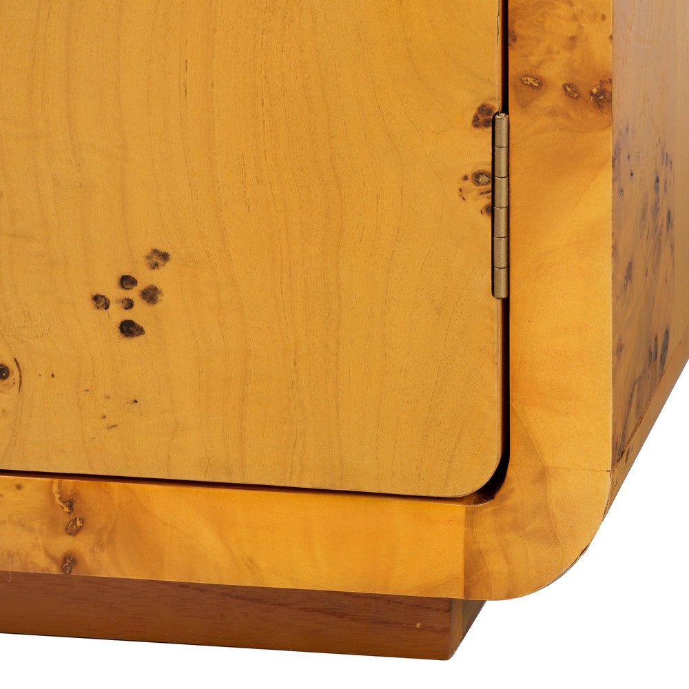 bali & pari - Netra Storage Cabinet in Light Mappa Burl - KL-1573-Natural Burl Op1-Ebony-Sideboard-BOXED view 7