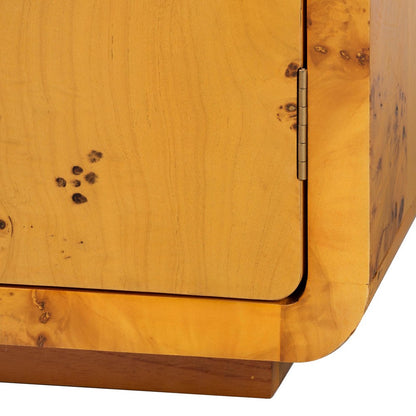bali & pari - Netra Storage Cabinet in Light Mappa Burl - KL-1573-Natural Burl Op1-Ebony-Sideboard-BOXED view 7