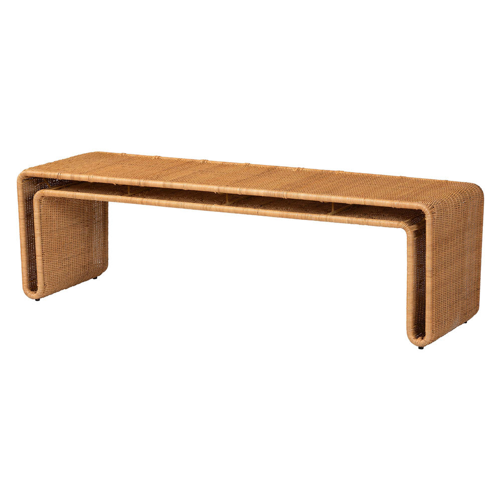 bali & pari - Nevada Bench in Light Honey - Nevada-Light Honey Rattan-Bench view 1