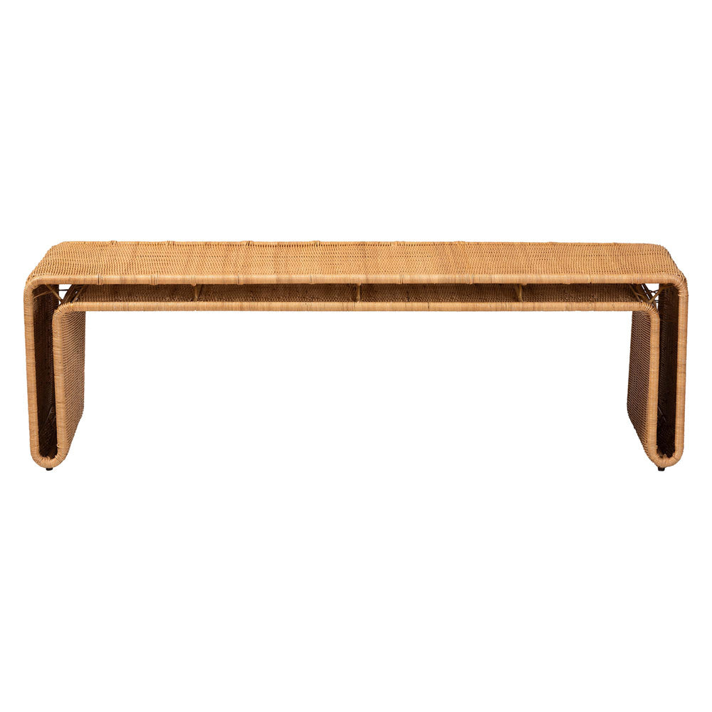 bali & pari - Nevada Bench in Light Honey - Nevada-Light Honey Rattan-Bench view 2