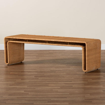 bali & pari - Nevada Bench in Light Honey - Nevada-Light Honey Rattan-Bench view 7