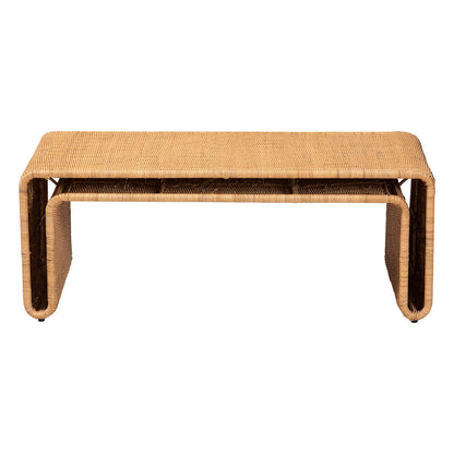 bali & pari - Nevada Coffee Table in Light Honey - Nevada-Light Honey Rattan-CT view 2