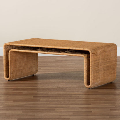 bali & pari - Nevada Coffee Table in Light Honey - Nevada-Light Honey Rattan-CT view 7