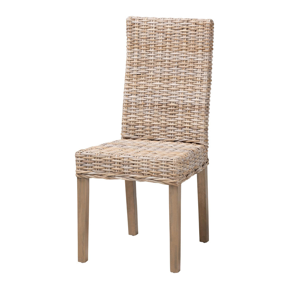 bali & pari - Nevina Dining Chair in Kubu Grey/Rustic Taupe - MD-29605/Desy Kubu-Grey Natural-DC view 1