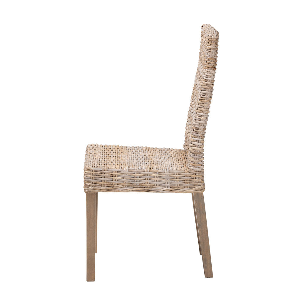 bali & pari - Nevina Dining Chair in Kubu Grey/Rustic Taupe - MD-29605/Desy Kubu-Grey Natural-DC view 3