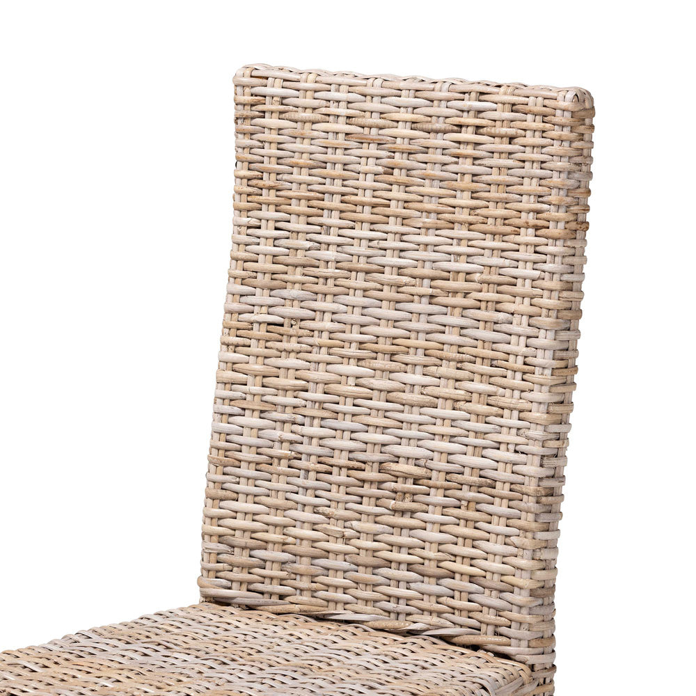 bali & pari - Nevina Dining Chair in Kubu Grey/Rustic Taupe - MD-29605/Desy Kubu-Grey Natural-DC view 5