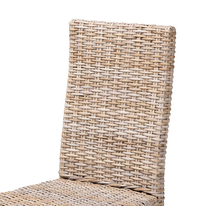 bali & pari - Nevina Dining Chair in Kubu Grey/Rustic Taupe - MD-29605/Desy Kubu-Grey Natural-DC view 5