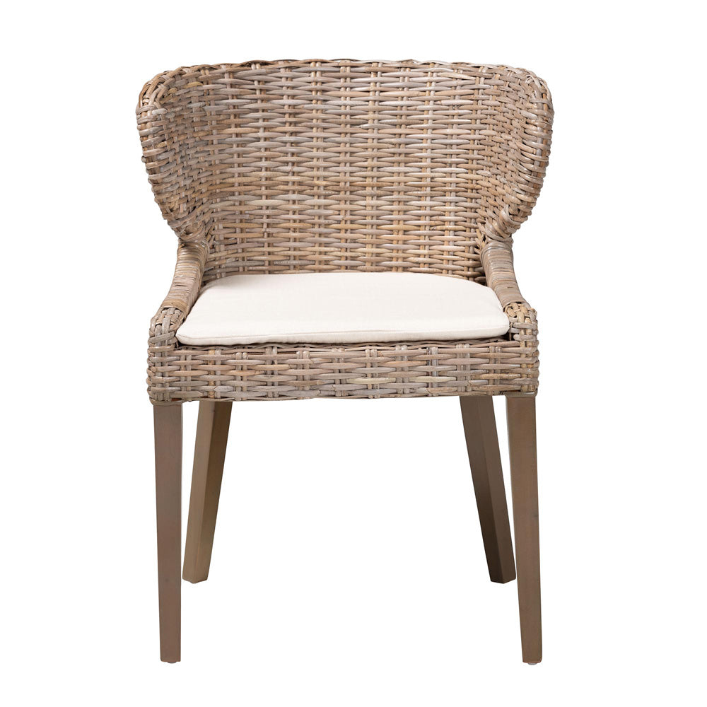 bali & pari - Niesha Dining Chair in Kubu Grey/Rustic Taupe - MD-39222-Kubu Grey/Natural Rattan-DC view 2