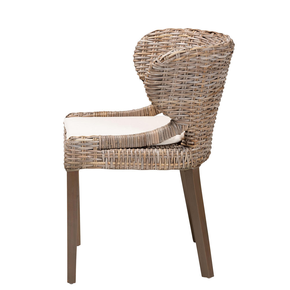 bali & pari - Niesha Dining Chair in Kubu Grey/Rustic Taupe - MD-39222-Kubu Grey/Natural Rattan-DC view 3