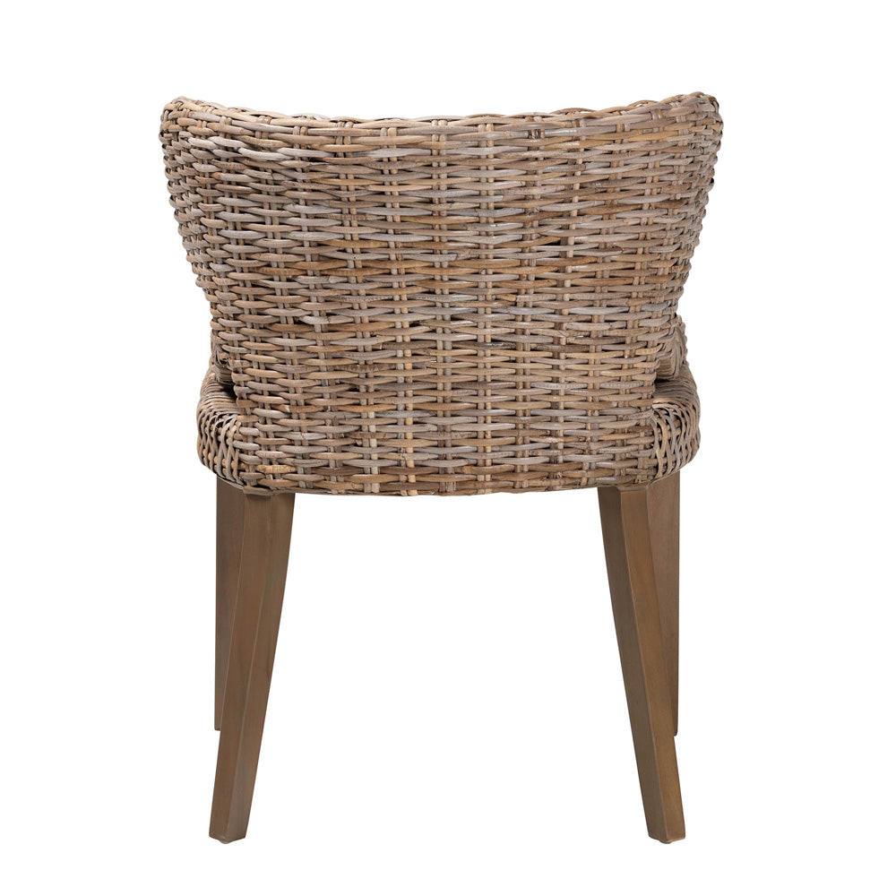 bali & pari - Niesha Dining Chair in Kubu Grey/Rustic Taupe - MD-39222-Kubu Grey/Natural Rattan-DC view 4