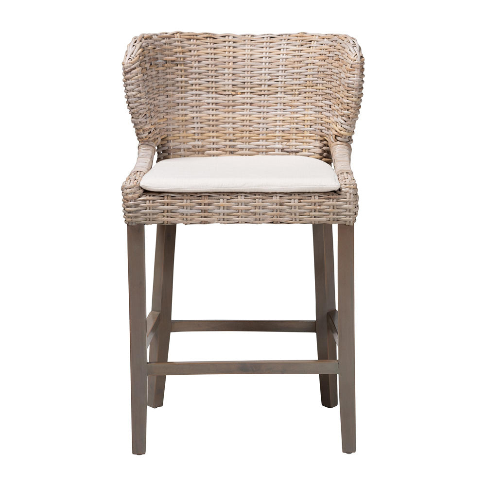 bali & pari - NieshaCounter Stool in Greywashed/Grey - MD-39928-Luca Grey/NT Rattan-Cushion-CS view 2