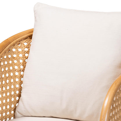 bali & pari - Niko Arm Chair in Light Honey/White - DCWH10010-Light Honey Rattan-Niko Chair view 5