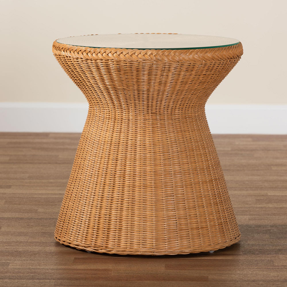 bali & pari - Nina End Table in Natural Rattan - Nina-Light Honey Rattan-ET view 5