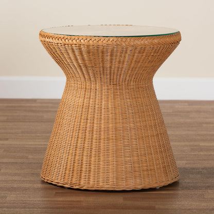 bali & pari - Nina End Table in Natural Rattan - Nina-Light Honey Rattan-ET view 5
