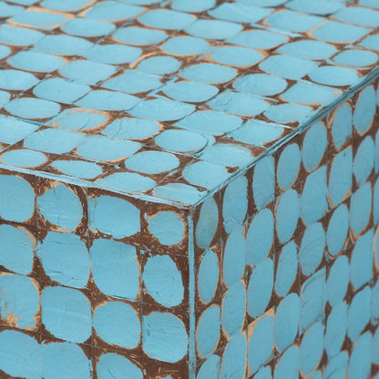 bali & pari - Nitza Coffee Table in Blue - Piedras-Blue Coconut Tiled-CT view 4
