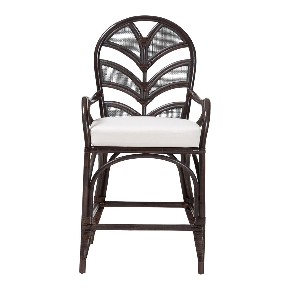 bali & pari - NivenCounter Stool in Espresso - Niven-Rattan/Coffee Bean-Cushion-CS view 2