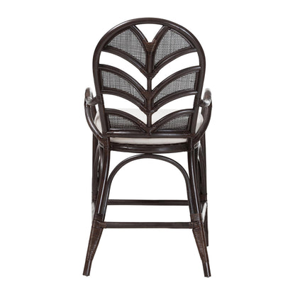bali & pari - NivenCounter Stool in Espresso - Niven-Rattan/Coffee Bean-Cushion-CS view 4
