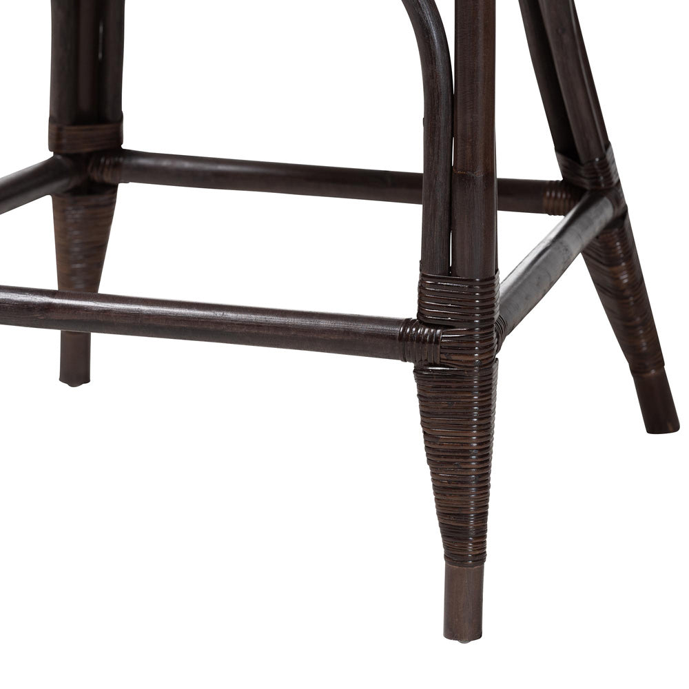 bali & pari - NivenCounter Stool in Espresso - Niven-Rattan/Coffee Bean-Cushion-CS view 6