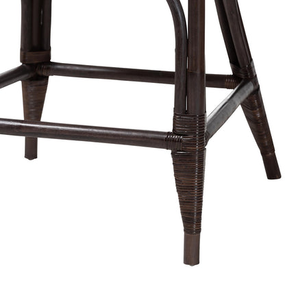 bali & pari - NivenCounter Stool in Espresso - Niven-Rattan/Coffee Bean-Cushion-CS view 6