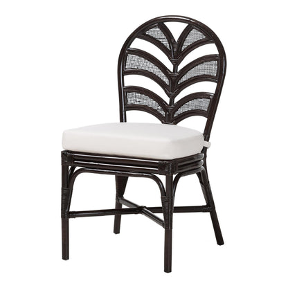 bali & pari - NivenDining Chair in Espresso - Niven-Rattan/Coffee Bean-Cushion-DC view 1