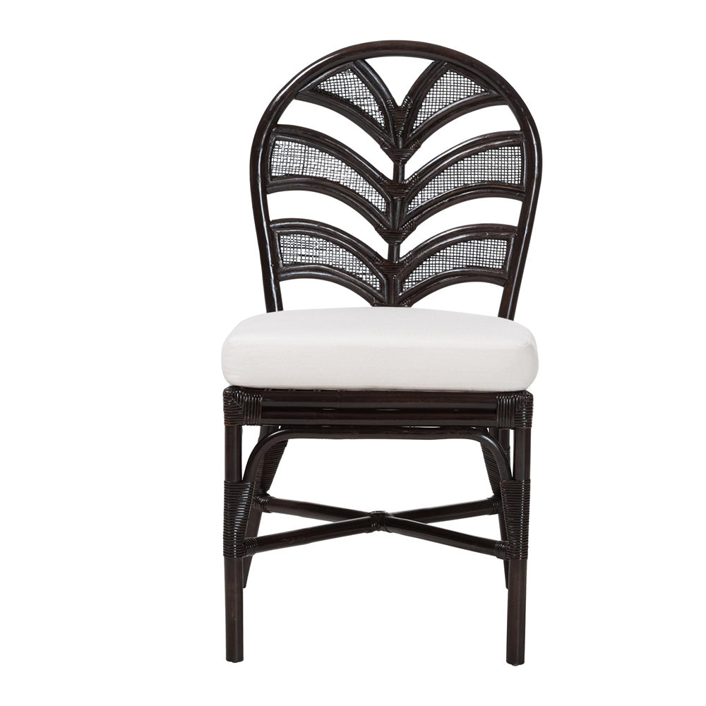 bali & pari - NivenDining Chair in Espresso - Niven-Rattan/Coffee Bean-Cushion-DC view 2