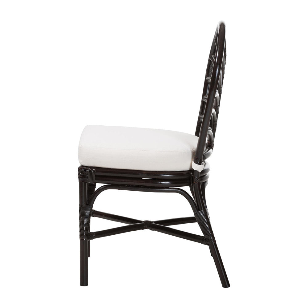 bali & pari - NivenDining Chair in Espresso - Niven-Rattan/Coffee Bean-Cushion-DC view 3