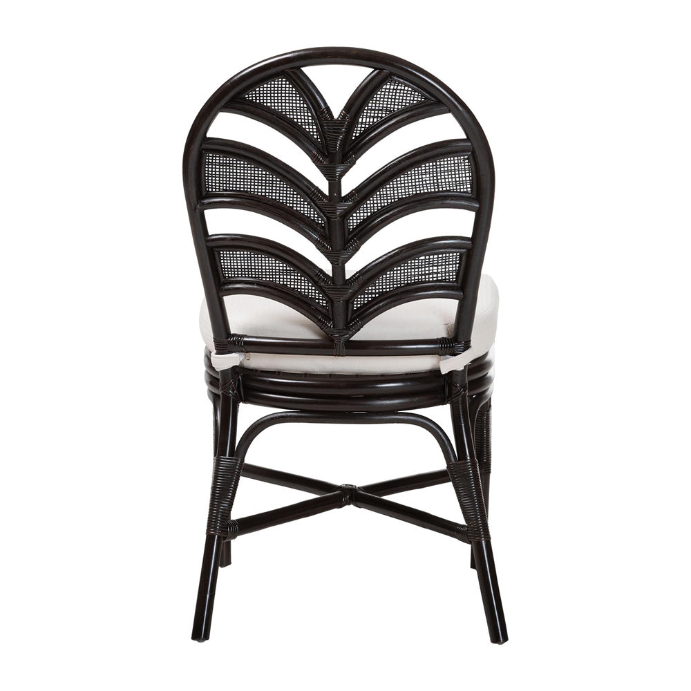 bali & pari - NivenDining Chair in Espresso - Niven-Rattan/Coffee Bean-Cushion-DC view 4