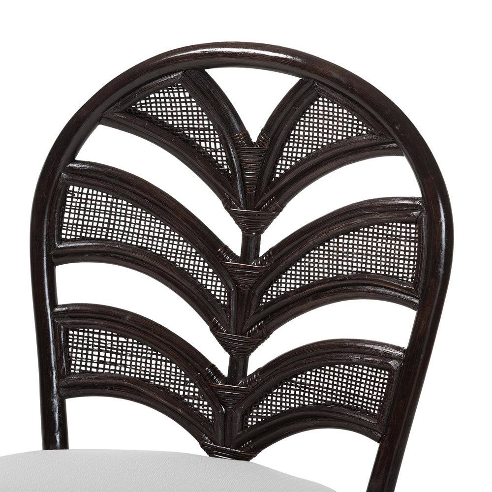 bali & pari - NivenDining Chair in Espresso - Niven-Rattan/Coffee Bean-Cushion-DC view 5