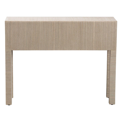 bali & pari  - Noah Console Table in Beige/Gold - Noah 2 DW-Beige-Grasscloth-Console Table view 5