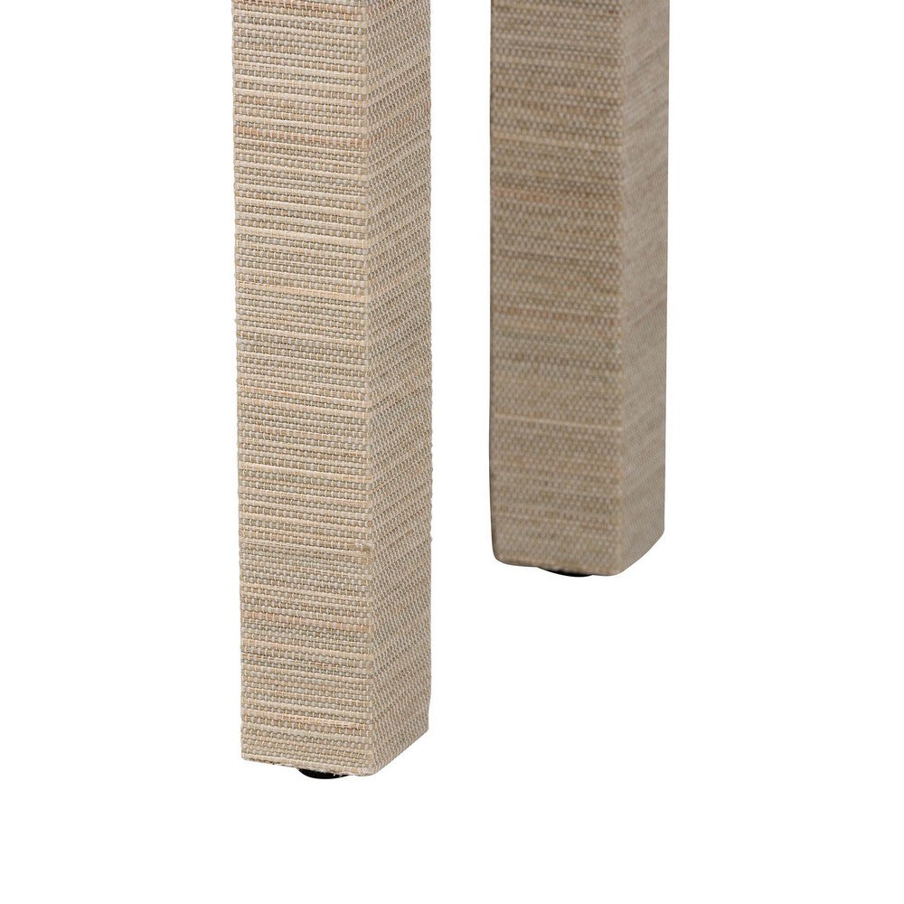 bali & pari  - Noah Console Table in Beige/Gold - Noah 2 DW-Beige-Grasscloth-Console Table view 7