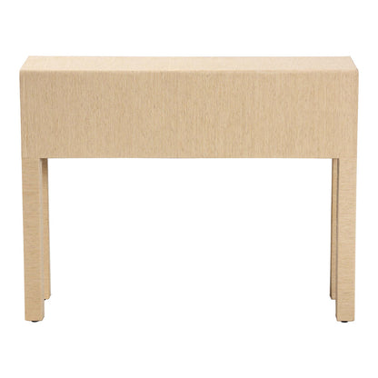 bali & pari  - Noah Console Table in Light Brown/Gold - Noah 2 DW-Light Brown-Grasscloth-Console Table view 5