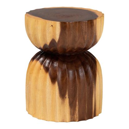bali & pari - Noleta End Table in Natural Brown - Suar S/T 005-Natural-Side Table view 1