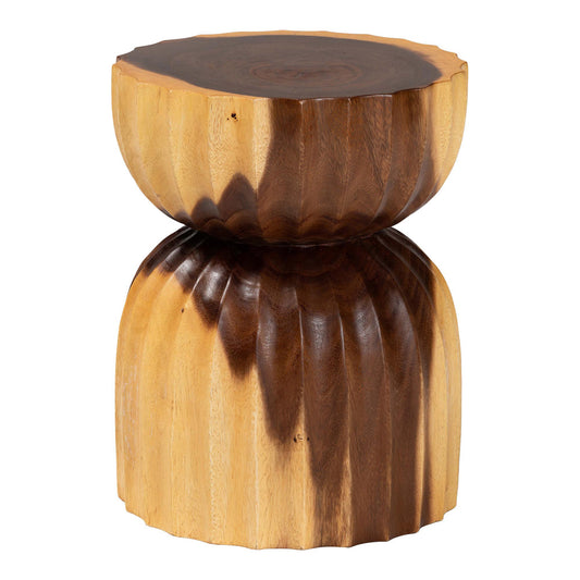 bali & pari - Noleta End Table in Natural Brown - Suar S/T 005-Natural-Side Table view 1