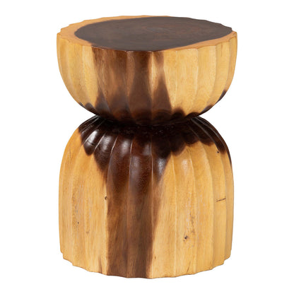 bali & pari - Noleta End Table in Natural Brown - Suar S/T 005-Natural-Side Table view 2