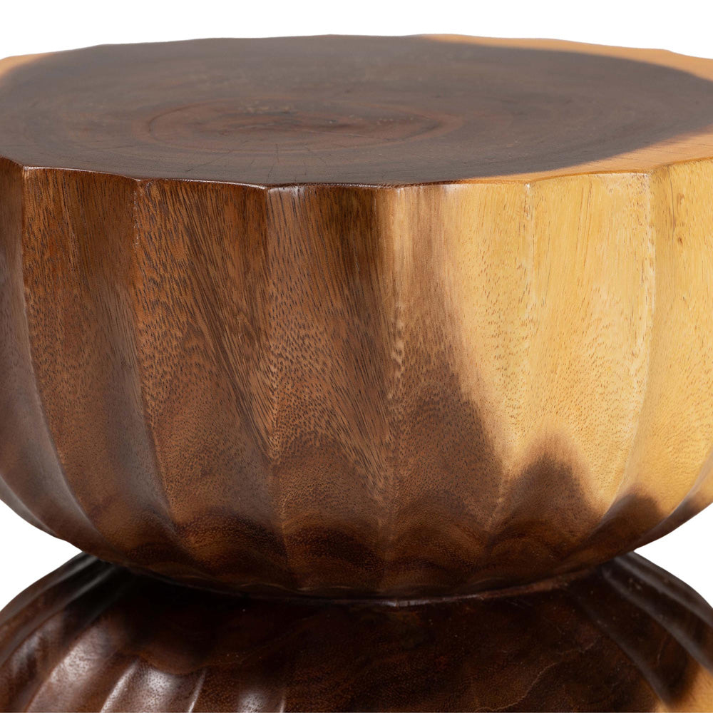 bali & pari - Noleta End Table in Natural Brown - Suar S/T 005-Natural-Side Table view 3
